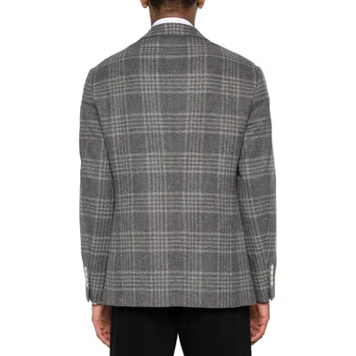 Brunello Cucinelli Blazer Jacket Men In Gray