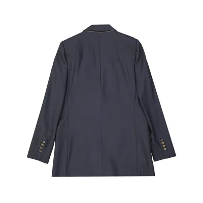 Brunello Cucinelli Virgin Wool Jacket Women In Black