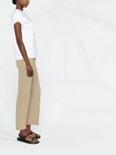 Brunello Cucinelli Stretch Cotton Jersey T-shirt With Precious Faux-layering In White