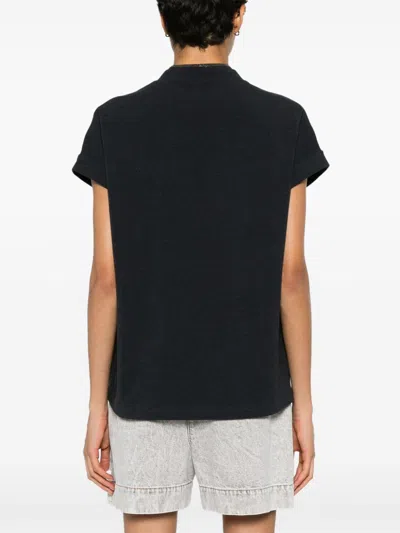 Brunello Cucinelli Women Monili Collar Vneck Tee Shirt In Black
