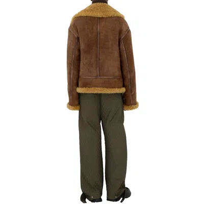 Burberry Diamond-quilted Pleat-detailing Trousers In Green