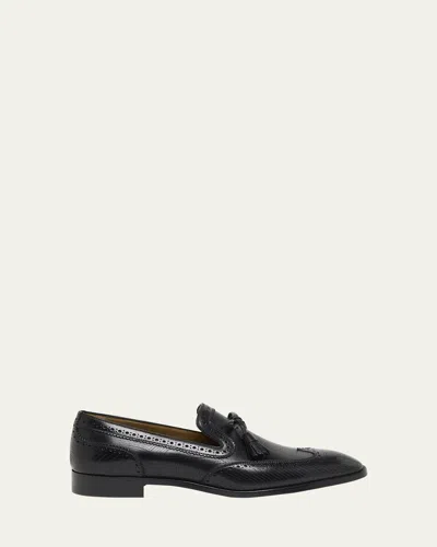 Christian Louboutin Men's Grave Wingtip Brogue Leather Loafers