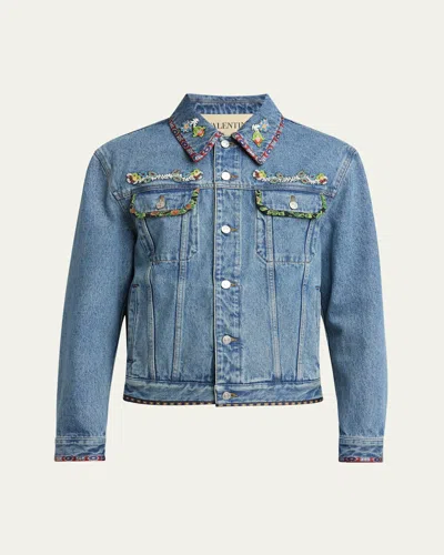 Valentino Denim Jackets Embroideries