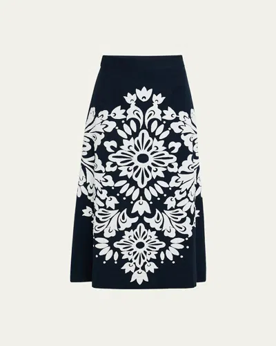 Sea Liliana Appliqué Midi Skirt