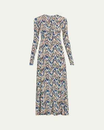 Ulla Johnson Naia Long Sleeve Ruched Midi Dress Riverslate