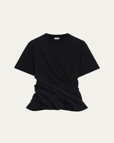 Loewe Short-sleeve Draped Twisted T-shirt