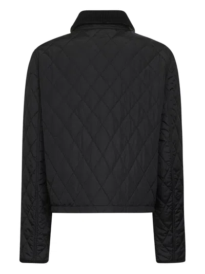 Burberry Check Lining Quilted Nylon Dorset Jacket Clothing In Black