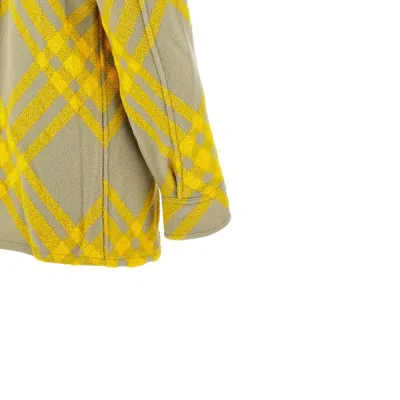 Burberry Shirt With Check Pattern In Yellow