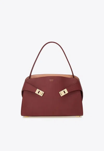 Ferragamo Medium Hug Soft Leather Shoulder Bag