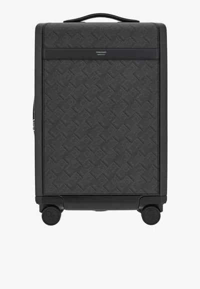Ferragamo Monogram Jacquard Cabin Suitcase