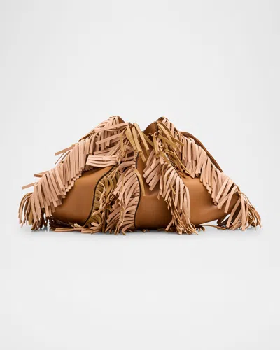 Ulla Johnson Adria Mini Fringe Pleated Wave Crossbody Bag