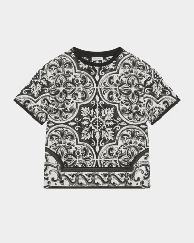 Dolce & Gabbana Majolica-print T-shirt In Black
