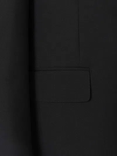 Isaia Wool Single-breasted Suit In Black