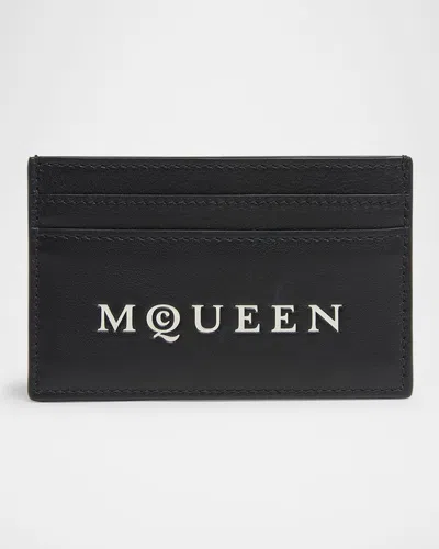 Alexander Mcqueen Card Holder With Logo In Black