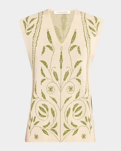 By Malene Birger Isolt Botanical Jacquard Knit Vest