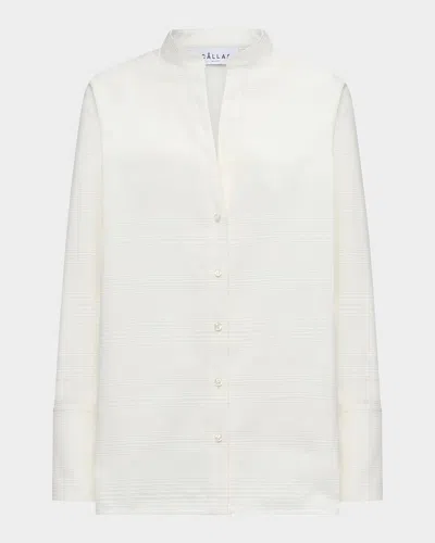 Callas Milano Corsica Striped Cotton Shirt In White