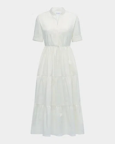 Callas Milano Sardinia Tiered Cotton Midi Dress