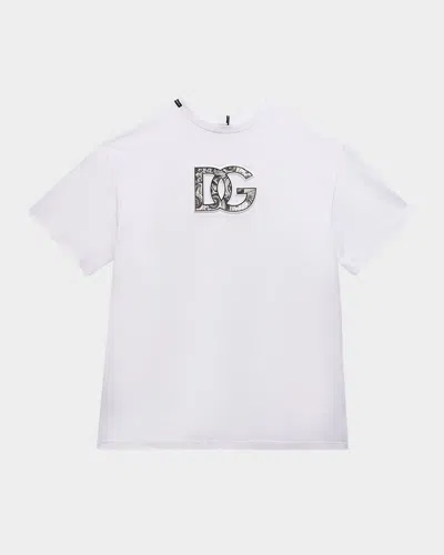Dolce & Gabbana Dg Cotton Jersey T-shirt In White