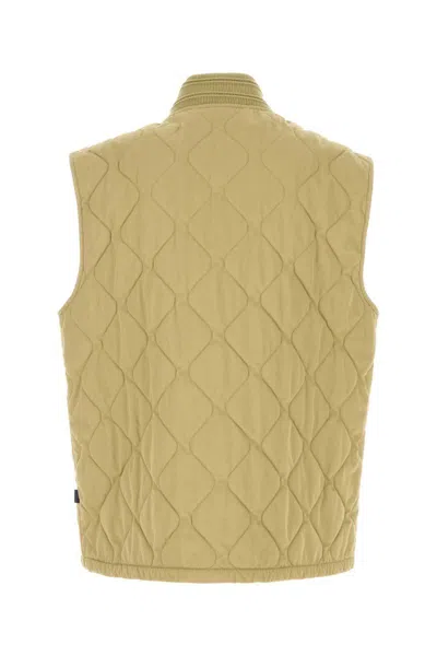 Burberry Khaki Cotton Sleeveless Jacket In Neutral