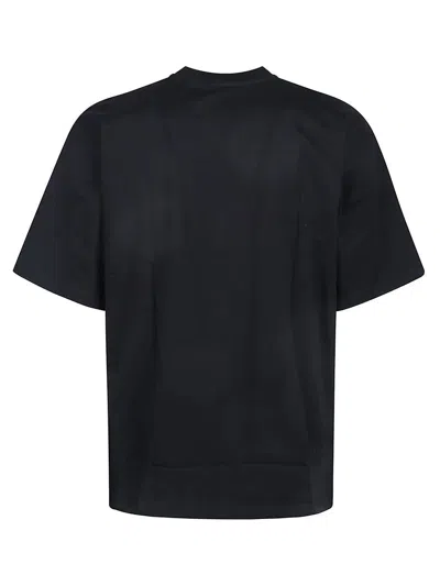 Diesel Crew Neck Graphic Print Short Sleeves T-shirt In Black
