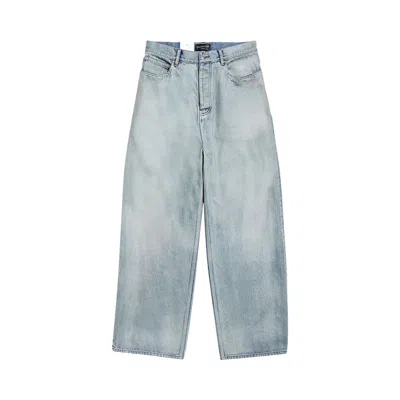 Pre-owned Balenciaga Sticker Baggy Pants 'dirty Blue'