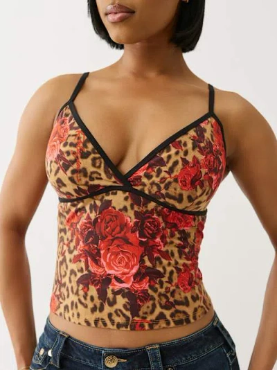 True Religion Women's Leopard Cami Top In Multi