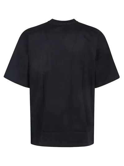 Diesel Crew Neck Graphic Print Short Sleeves T-shirt In Black