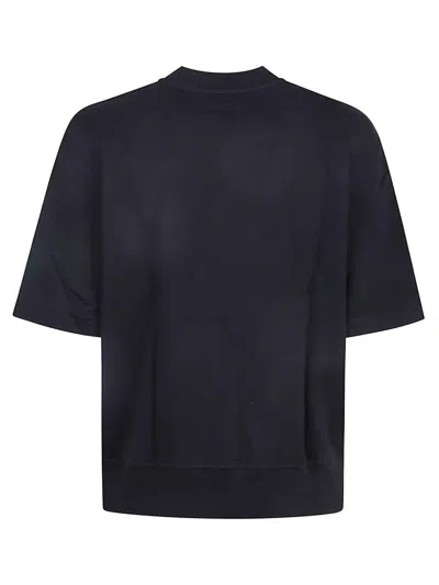 Diesel S-cooling Biologic Cotton Sweatshirt With Metal Oval-d Logo In Black