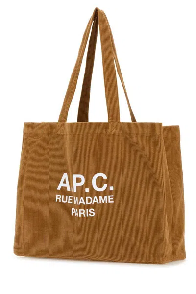Apc Corduroy Diane Shopping Bag With Dual Handles