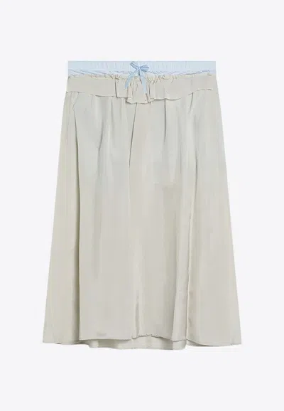 Maison Margiela Beige Aloe Anonymity Of The Lining Skirt In Nude