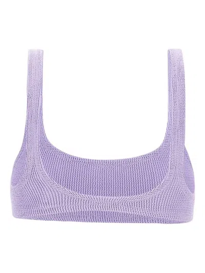Mc2 Saint Barth Naima Lilac Lurex Bralette Top In Purple