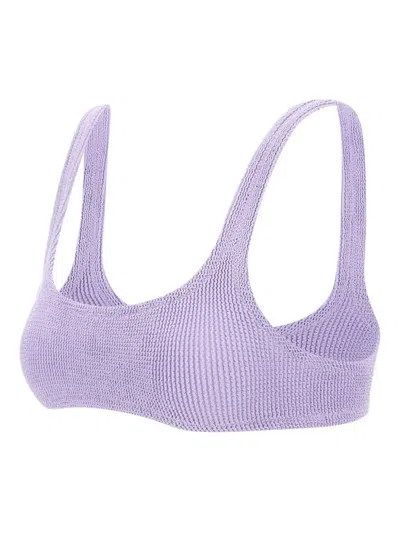 Mc2 Saint Barth Naima Lilac Lurex Bralette Top In Purple