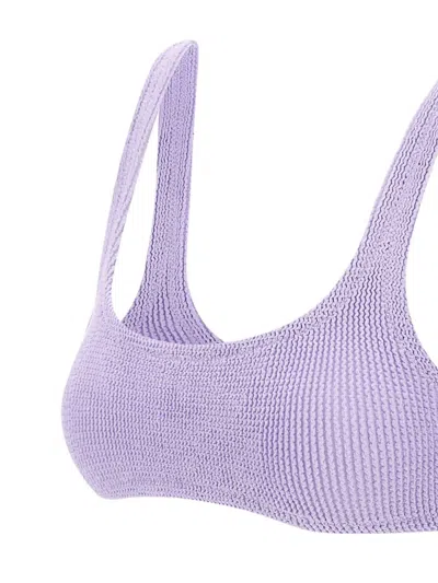 Mc2 Saint Barth Naima Lilac Lurex Bralette Top In Purple