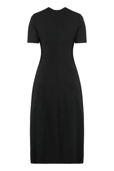 Calvin Klein Flared Midi Dress In Black