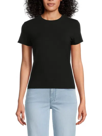 Vince Dropped-shoulder T-shirt In Black