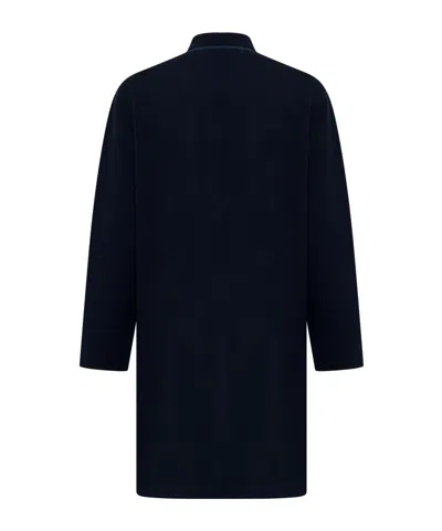 Roberto Collina Button-up Coat In Blue