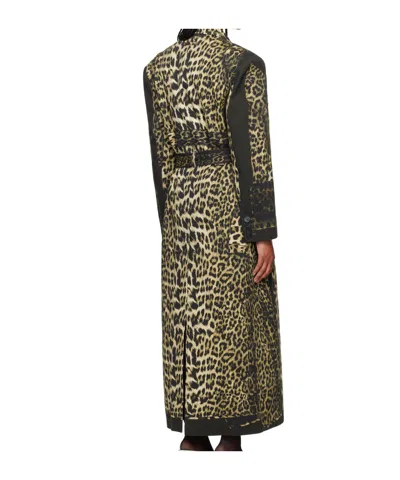 Jean Paul Gaultier Multicolor Double-breasted Coat In Animal Print