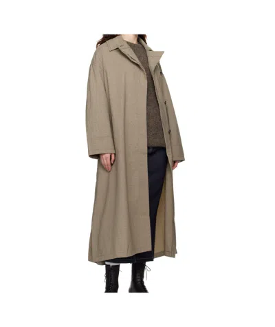 Co Check Suiting Trench At In Gray