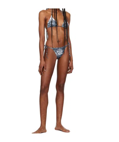 Jean Paul Gaultier Printed Bikini In Blue