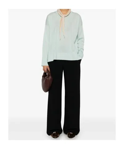 Roberto Collina Loose Fit Merino Wool Crewneck Jumper In White