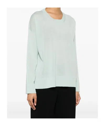 Roberto Collina Loose Fit Merino Wool Crewneck Jumper In White