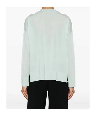Roberto Collina Loose Fit Merino Wool Crewneck Jumper In White