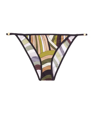 Pucci Iride Elasticated Waistband Bikini Sets In Multi