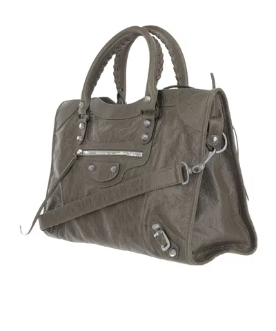 Balenciaga Taupe Le City Medium Satchel