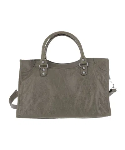 Balenciaga Taupe Le City Medium Satchel