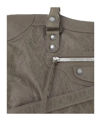 Balenciaga Taupe Le City Medium Satchel