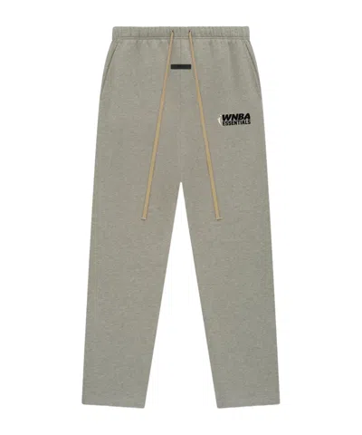 Essentials Elastic Drawstring Waist Track Pants In Gray