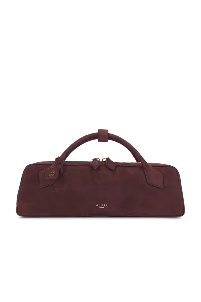 Alaïa Le Teckel Leather-trimmed Suede Clutch