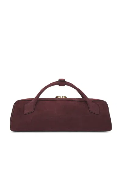 Alaïa Le Teckel Leather-trimmed Suede Clutch