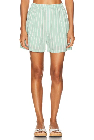 Balenciaga Striped Pattern Shorts In Blue